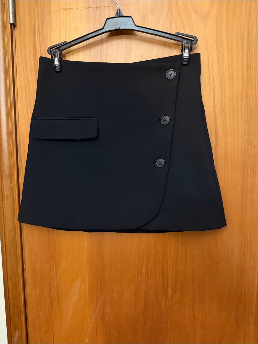 a new day Black Button-Accent Mini Skirt